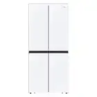 Hisense RQ563N4GW1 Frigorifero 4 Porte con Tecnologia Total No Frost, 432 L, Ante in Vetro Color Bianco