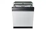 Samsung DW7500 Teilintegrierter Einbau-Geschirrspüler DW60R7050US/EG, Breite 59,8 cm, 14 Maßgedecke, Automatische Türöffnung, Leise-Funktion, Hygiene-Funktion, Silber