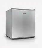 h.koenig Mini Frigo a freddo statico 45L FGX490 posa libera, piccolo formato compatto 51 cm, silenzioso, scompartimento per il ghiaccio 4L, termostato regolabile, porta reversibile