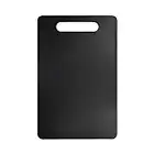 Fotouzy Plastic Utility Cutting Board with Handles, Food Safe PP Material, BPA Free, Dishwasher Safe, Thick Chopping Board, Large Size, Easy Grip Handle, for Kitchen (Black)