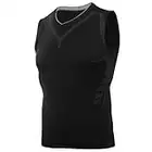 AMZSPORT Herren Kompressions-Tanktop Ärmellos Funktionsshirts Baselayer Unterhemd Schwarz L