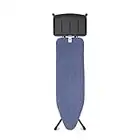 Brabantia - Table à Repasser Taille B - pour Centrale Vapeur - Planche a Repasser - Support Métallique Extra Large - Plateau Extra-Stable - Ne Glisse Pas - Denim Blue - 124 x 38 cm