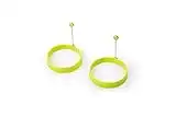 Fox Run 57155 Egg Ring, Silicone, Set of 2, 6.25 x 4 x 1.25 inches Green