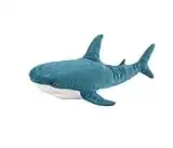 DongAi Plush Shark Toy Pillow, 31-inch Giant Shark Plush Animal Toy Super Soft and Cute Pillow Children’s Boys and Girls Room Decoration Bedtime Gift (80CM,Blue) (Blue)