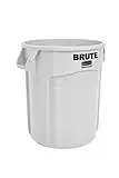 Rubbermaid Commercial BRUTE Trash Can, 10 Gallon, White, FG261000WHT