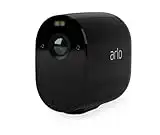 Arlo Essential Camera Surveillance WiFi Exterieure Sans Fil, Pack De 1 Caméra, 1080p HD, Vision Nocturne, Sirène, Détection De Mouvement, Audio Bidirectionnel, Inclus 90 Jrs Arlo Secure, Noir