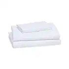 AmazonBasics Light-Weight Microfiber Sheet Set - Twin, Bright White