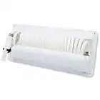 T-H Marine Coiled Washdown Hose Station - 25' Wash Down Hose, Nozzle, Holder, 5' Supply Hose, and Brass Fittings - Kink Free Design and Compact Storage - White