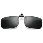 Pro Acme Polarized Clip-on Flip Up Sunglasses Wear Over Prescription glasses (Black)