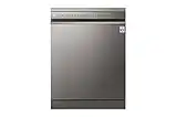 LG DF222FP - Lavavajillas 60 cm y Capacidad 14 Cubiertos, Lavavajillas LG con Función QuadWash, App y Motor Inverter Direct Drive, Carga Fácil y Sistema de Lavado Dual, Color Inox Antihuellas