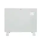 Devola Wifi Enabled Smart Electric Glass Panel Heater 1500W | Alexa Heating Control, Open Window Detection, Wall Mounted & Free Standing Low Energy Heaters with Timer | Lot 20, DVPW1500WH (White)