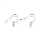 Perlin Lot de 25 paires de boucles d'oreilles avec boule - 15 mm - Pour la fabrication de bijoux - Argent