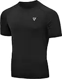 RDX Rash Guard MMA Chemise de Compression, Debardeur Manche Longue Demi Sport Combat Débardeur pour Surf Training Sparring Running Cycling, Sudation Arts Martiaux Chemis Tee Shirt baignade Homme