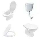 Stand WC Taharet Bidet Toilette Abfluss Boden Aquablue mit Spülkasten und Deckel