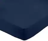 Amazon Basics Drap-housse en microfibre Bleu marine 200 x 200 x 30 cm