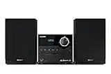 SHARP XL-B517D(BK) Micro Hi-Fi Sound System Stereo with DAB Radio, DAB+, FM, Bluetooth, CD-MP3, USB Playback, Wooden Speakers, 45W – Black