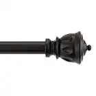 Kenney KN71670 Kiera Curtain Rod Black, 48"-86"