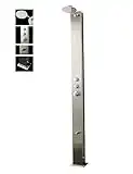 Wayime 85" Free-Standing Brushed Stainless Steel&Aluminum Tank Composed Outdoor Solar Shower