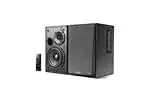 Edifier R1580MB Active 2.0 Studio Bookshelf Speaker System with Dual Microphone Inputs and Bluetooth Connectivity - Black Wood