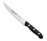 ARCOS Cuchillo Mondador de Acero Inoxidable, Cuchillo Cocina Profesional para Pelar Frutas y Verduras, Mango Ergonómico Polioximetileno y Hoja 150mm, Serie Maitre, Color Negro