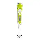 Reer 9808 Digitales Fieber-Thermometer fürs Baby, flexible Spitze, mit süßem Frosch-Motiv, Digitales Fieberthermometer, Frosch, 1 Stück (1er Pack)