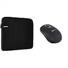 Set Amazon Basics LAPTOP SLEEVE FOR 14-INCH LAPTOPS + Amazon Basics WIRELESS MOUSE WITH NANO RECEIVER BLACK