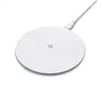 CHXRGE Wireless Charger White, Qi-Certified 15W Max Fast Wireless Charging Pad for iPhone 14/13/12/11/XS/XR/X/Airpod Pro/2, Samsung S23/S22/S21/S20/S10/S10+/S10e, All Qi-enabled devices(No AC Adapter)