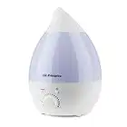 Orbegozo HU 2013 - Humidificador, luces de 7 colores, 1,3 L de capacidad, proyecta vapor frío, área de acción 20 m2, bandeja para aceite aromático, caudal de vapor regulable, 18 W, Color Azul