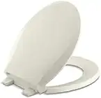 Kohler Cachet Quiet-Close Round Toilet Seat With Lid, Biscuit