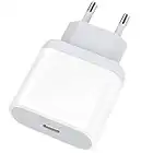 Anigaduo 25W USB C Cargador Enchufe para iPhone 14/14 Plus/14 Pro/14 Pro Max/13/12/11, iPad, AirPods, Tipo C Pared Cargado Corriente USBC Cabezal Carga Adaptador