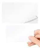 Autocollant Cartes en PVC Plastique – Lot de 100 vierge Blanc Standard CR80 Format carte de crédit 86x54mm d'épaisseur 320 Micron avec 175 Mic papier dos imprimables pour carte d'identité imprimantes