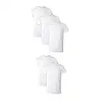 Hanes Men Hanes Men's White Performance Moisture-Wicking Crewneck Undershirt Tees, 5-Pack