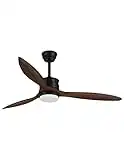 alescu Outdoor Ceiling Fan 52" with Remote Control,Modern Reversible DC Motor for Patio Bedroom Living Room Outdoor Ceiling Fans dark gray