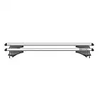 MENABO 000084900000 Max. 75 kg Coppia Barre da Tetto Completa per Auto con Rails, Argento, 120 cm, Set di 2