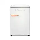 Galanz Mini Retro Fridge/Refrigerator with Chiller Adjustable Mechanical Thermostat Control 2.5 Cubic Feet White GLR25MWER27