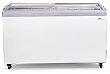 Premium Levella 9.5 cu ft Chest Freezer with Curved Glass Top in White