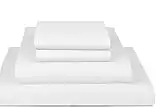 Bluemoon Homes Luxurious 1000 Thread Count Italian Finish 100% Egyptian Cotton 4-Piece Bed Sheet Set, Fits Mattress Up to 18 inches Deep Pocket, Solid Pattern (Color - White, Size - Queen).