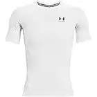 Under Armour Herren Hg Armour Comp kurz rmliges Funktionsshirt schnelltrocknendes T Shirt mit Kompressionspassform, White Black, M EU