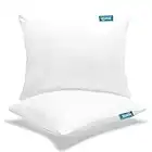 Biloban Toddler Pillow with Pillowcase 2 Pack (13 x 18), Baby Pillow for Sleeping with 100% Ultral Soft Cotton Pillowcase for Travel, 100% Hypoallergenic Toddler Pillow Perfect for Kids, White