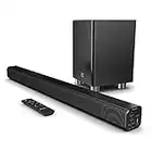 MAJORITY K2 Sound Bar with Subwoofer | 150W Powerful Stereo 2.1 Channel Sound Bar for TV | Home Theatre 3D Surround Sound I HDMI ARC, Bluetooth, Optical & RCA Connection I USB & AUX Playback | Black