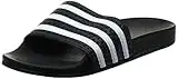 adidas Originals Unisex Adilette Slide Sandals, Black/White/Black, 9 US Men