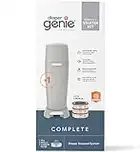 Diaper Genie Complete Diaper Pail, Grey - AMAZON EXCLUSIVE - comes with 3 Diaper Pail Refills,