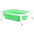 Keraiz Collapsible Baby Bath Tub | Foldable Baby Bath | Toddler Bath | New-Born Bathtub (Green Bath TUb)