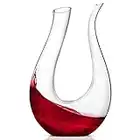 Decanter Vino, 1.5 litri, 150cl, Caraffa per Decantare Vino in Cristallo Soffiato a Mano, Elegante e Moderno, per Serate e Feste- Sipour