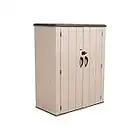 Lifetime 60326 Vertical Storage Shed, Pack of 1, Desert Sand