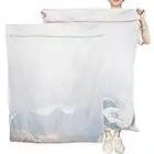 Vivifying Extra Large Mesh Laundry Bags, 2 Pack 35.4 x 43.3in Fine Net Washing Machine Bag with Rustproof Metal Zip Closure for Toys, Bedding, Curtain, Delicates, Blanket