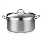 Cooks Standard Professional Stainless Steel Dutch Oven Stockpot with Lid, 9Qt, large