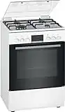 Bosch HXR39IH20 Série 4 - Cuisinière indépendante à gaz et four électrique - EcoClean Direct - 66L - Blanc