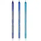 3 PCS Blue Eyeliner Pen Waterproof Matte Eyeliner Pen/Glitter Metallic Eyeliner Pencil Shimmer Highlighter Eye Liner for Women,Eye Shadow Pencil, Lip Liner Professional Makeup Set (C)