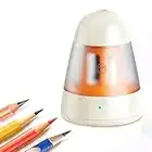 Skynow Rechargeable Pencil Sharpener,Fully Automatic Electric Sharpener for Kids,Teachers,Students,Engineers;Fast Sharpening Dont Need Holding Pencils,Ideal for Short Pencil Save Pencils.